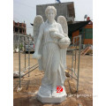 Marble Cheap Large Angel Sculpture With Flowers Statue